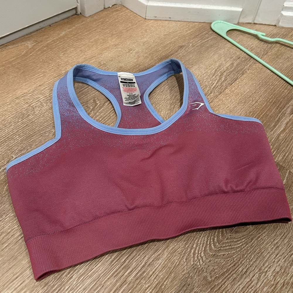 Gym shark cotton candy ombré sports bra